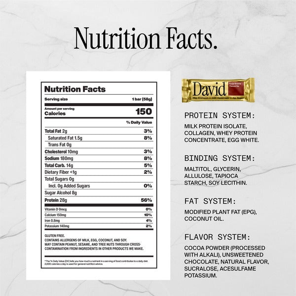 DAVID Fudge Brownie Flavored Bar