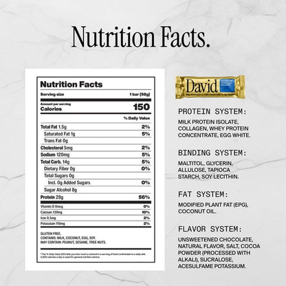 DAVID Chocolate Chip Cookie Dough Flavored Bar