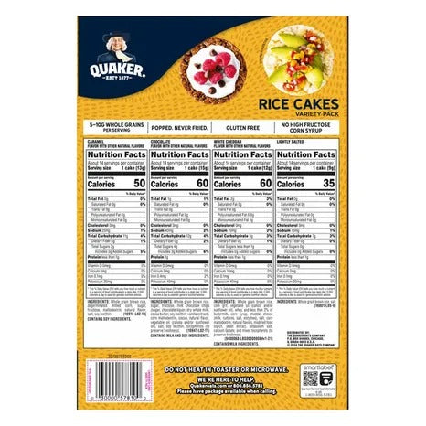 Quaker Rice Cakes Variety Pack, 4-count