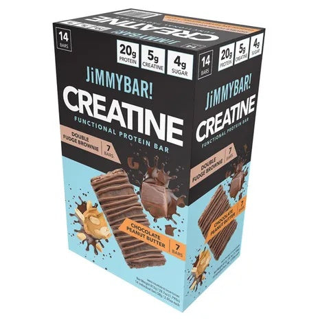 JiMMYBAR Creatine Functional Protein Bar Variety Pack, 2.05 oz, 14-count
