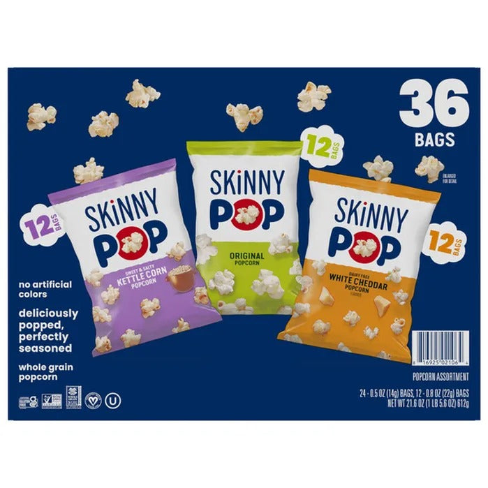 SKINNYPOP Popcorn, Variety Pack, 36 ct