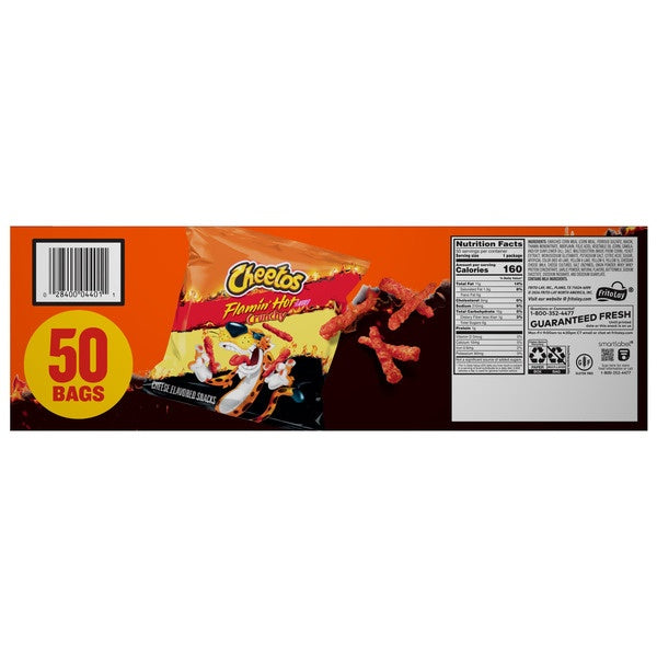 Frito-Lay Cheetos Crunchy, Flamin' Hot, 1 oz, 50 ct