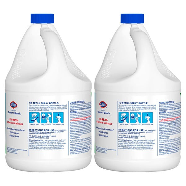 Clorox Clean-Up Cleaner and Bleach, Original Scent, 121 fl oz, 2 ct