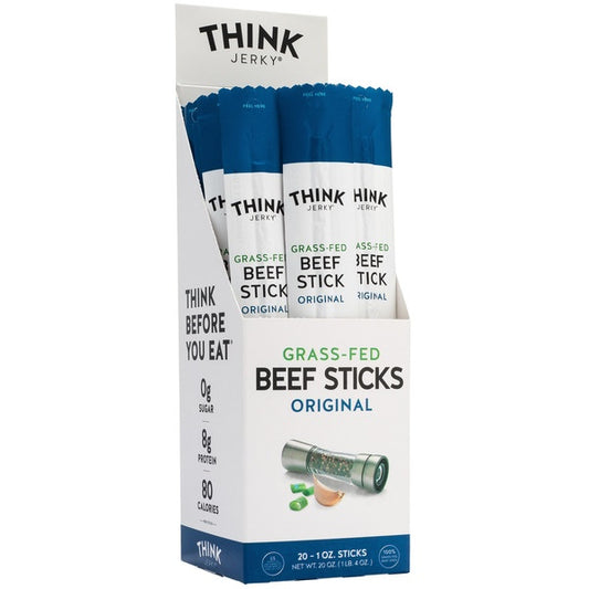 Think Jerky Grass-Fed Beef Sticks, Original, 1 oz, 20 ct