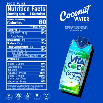 Vita Coco, Coconut Water, 11.1 fl oz, 18-Count