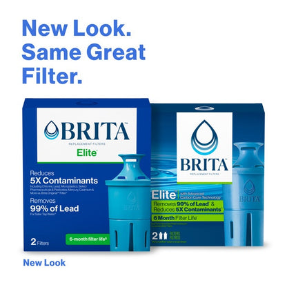 Brita Elite Water Filter, Advanced Carbon Core Technology, Made Without BPA