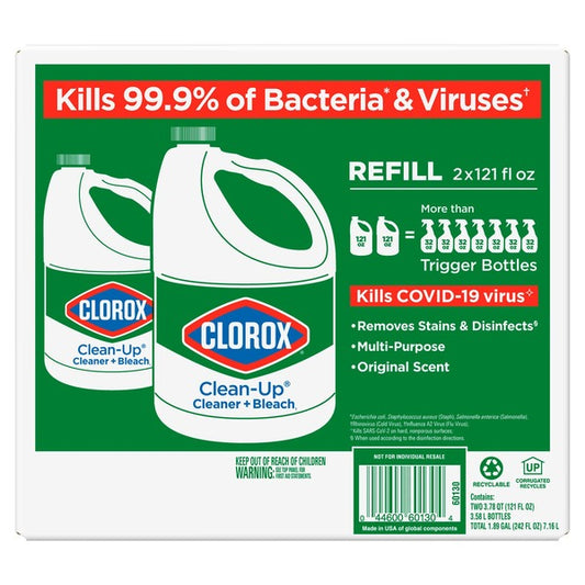 Clorox Clean-Up Cleaner and Bleach, Original Scent, 121 fl oz, 2 ct