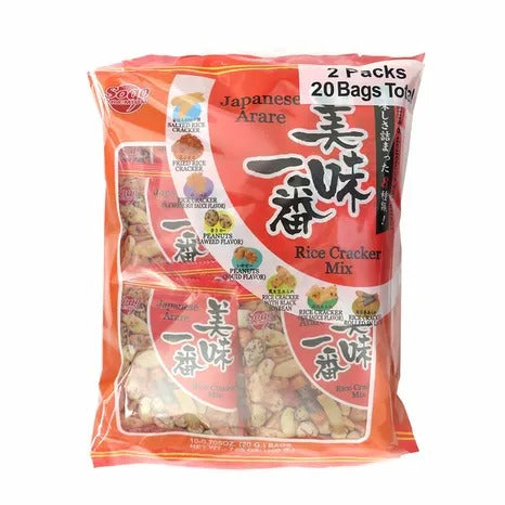 Sogo Arare Rice Crackers, 7.05 oz, 20-count