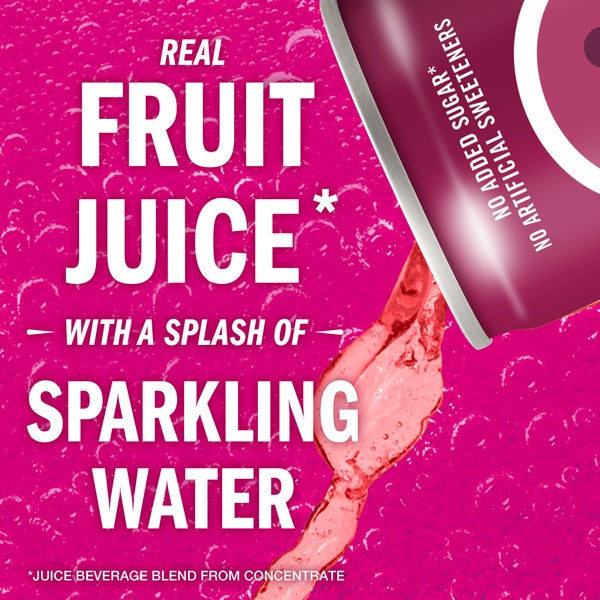 IZZE Sparkling Juice Beverage Blend, Blackberry, No Sugar Added, 6 Cans