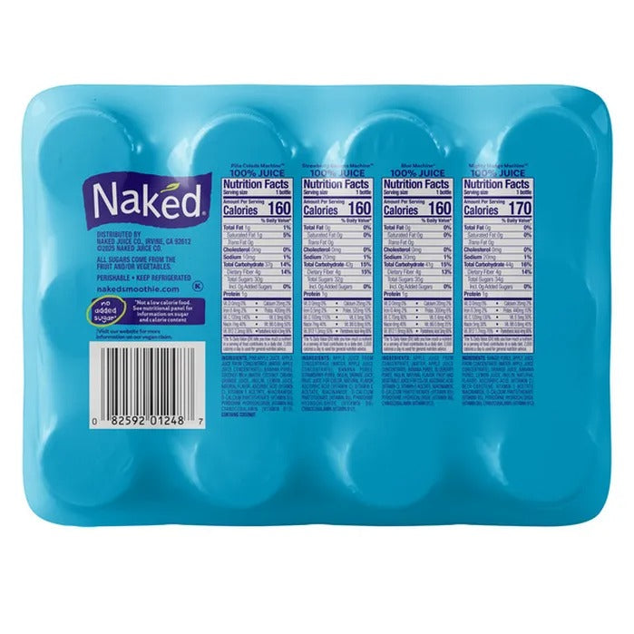 Naked Boosted Juice Smoothie, Variety Pack, 10 fl oz, 12 ct