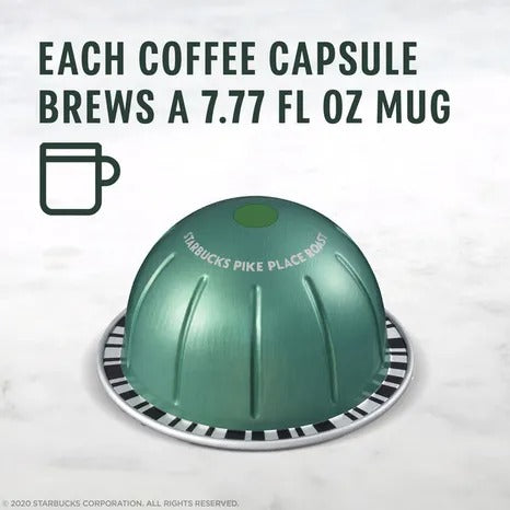 Starbucks by Nespresso Vertuo Pike Place Medium Roast Coffee