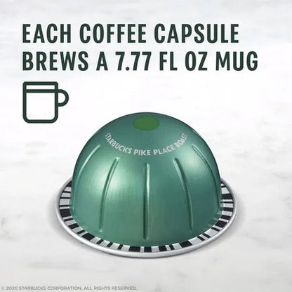 Starbucks by Nespresso Vertuo Pike Place Medium Roast Coffee