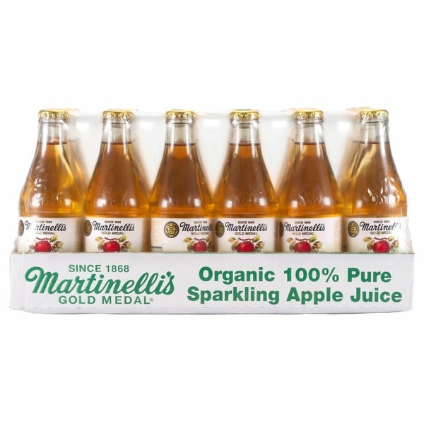 Martinelli's Organic Sparkling Juice, Apple, 10 fl oz, 24-count