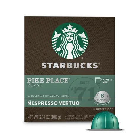 Starbucks by Nespresso Vertuo Pike Place Medium Roast Coffee
