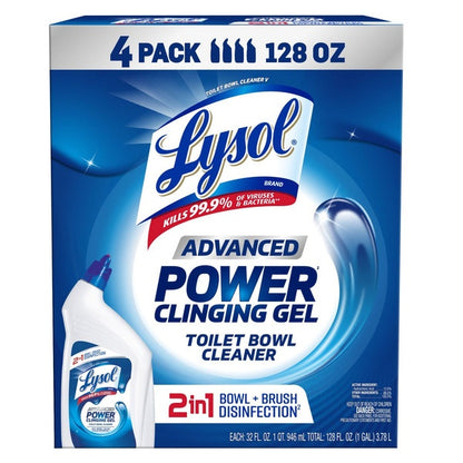 Lysol Advanced Toilet Bowl Cleaner, 32 fl oz, 4 ct