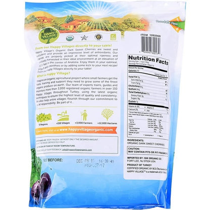 Happy Village Organic Dark Sweet Cherries, 64 oz