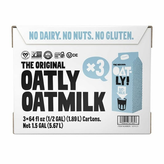 Oatly Original Oat Milk, 64 oz, 3-count