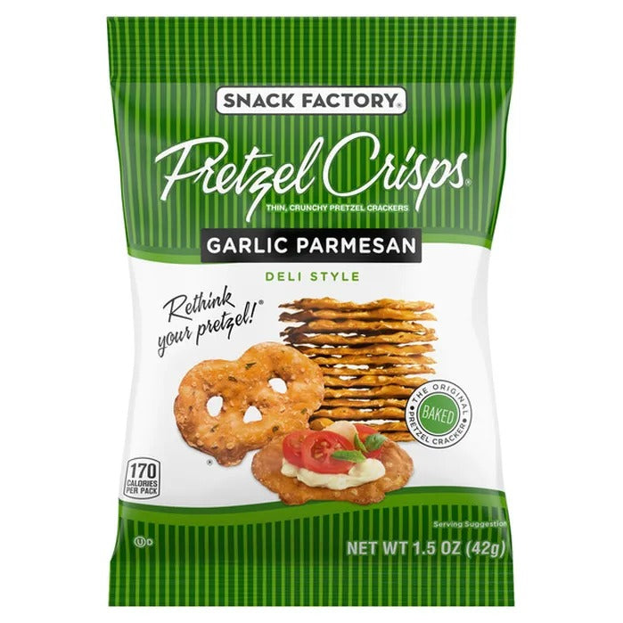 Snack Factory Pretzel Crisps, Variety Pack, 1.5 oz, 24 ct